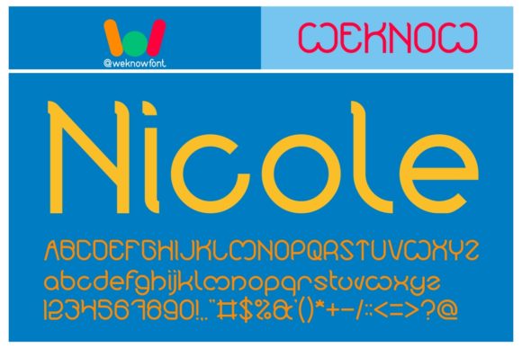 Nicole: A Modern Display Font for Clean Design
